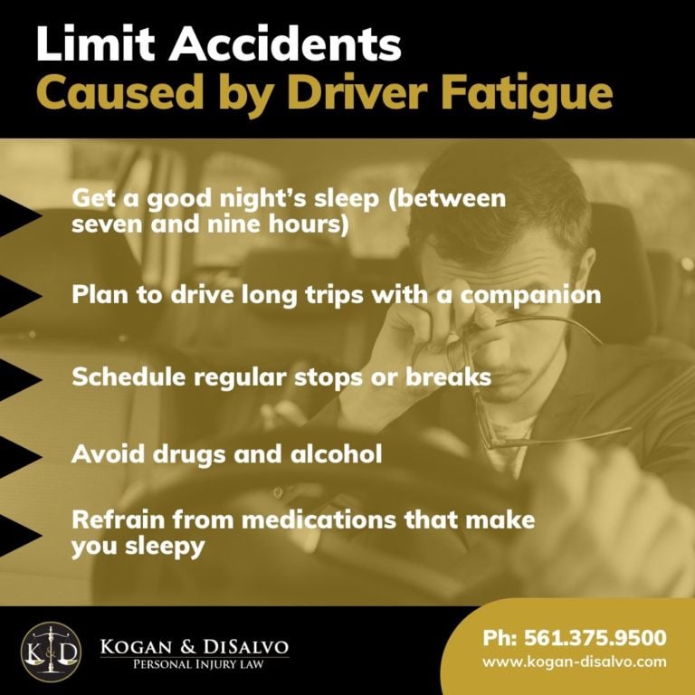 flyer about tired driver in car causes accidents