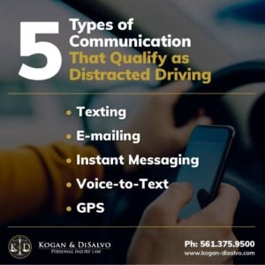 5 types of communication that qualify as distracted driving