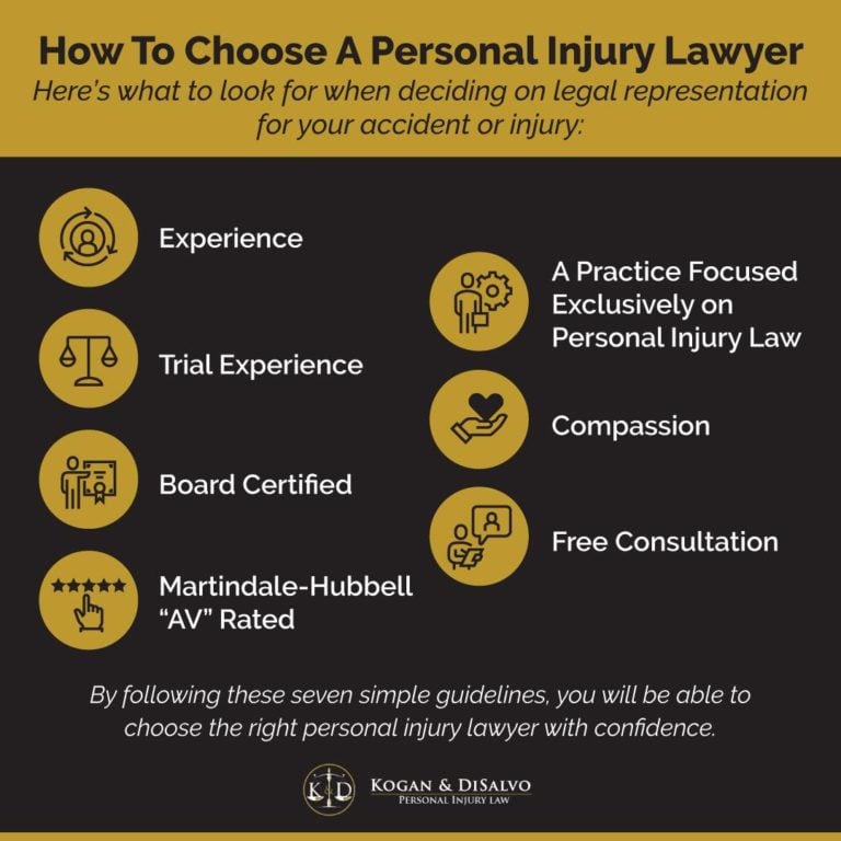 Infographic guidelines to choose personal injury attorney