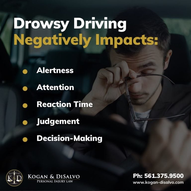 infographic how drowsey driving affects person driving a car