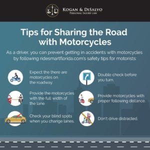 motorcycle accident infographic sharing the road