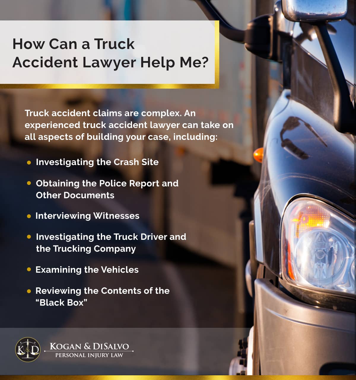 How Can a Truck Accident Lawyer Help Me?