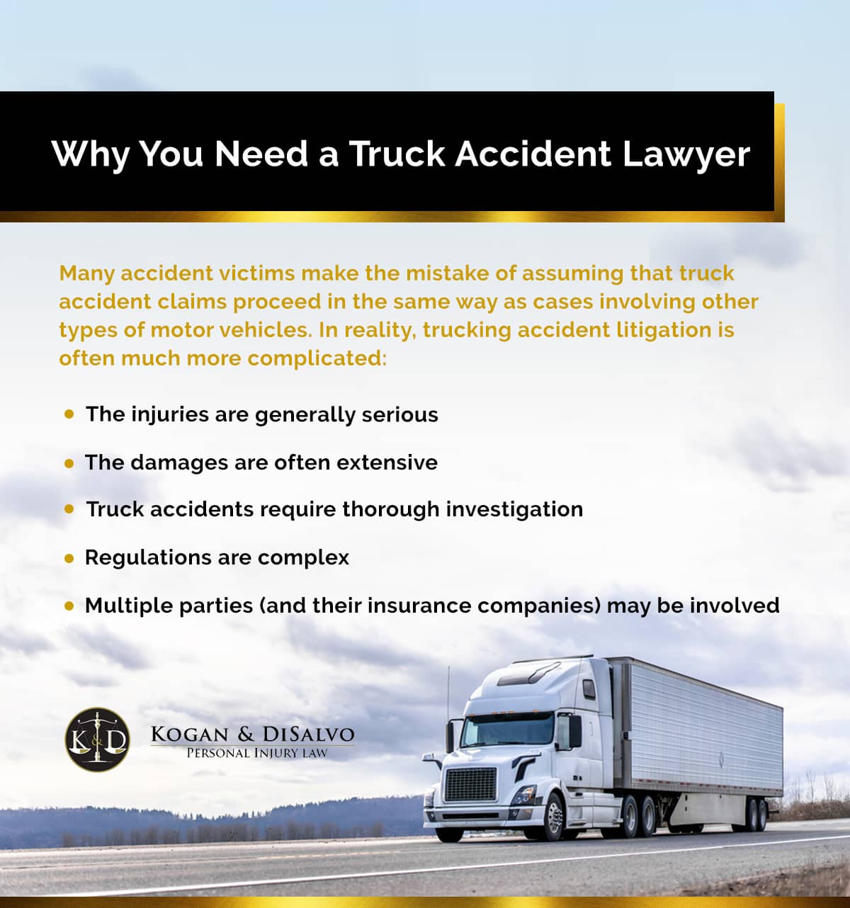 Why You Need a Truck Accident Lawyer