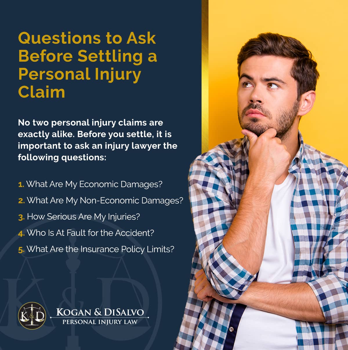What to Ask Before You Settle a Personal Injury Claim | Kogan and DiSalvo