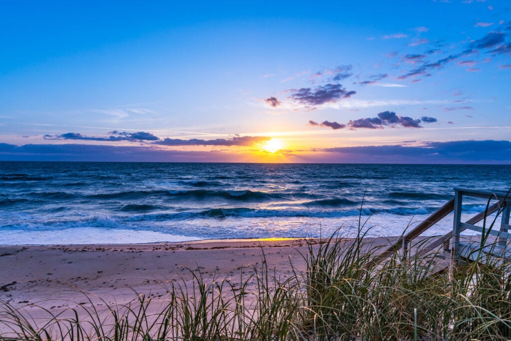 Sunrise on the beach in Florida