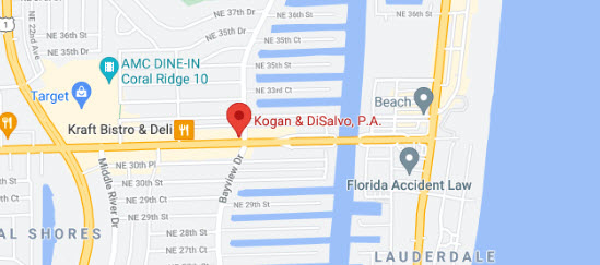 Google maps image of Kogan & DiSalvo's Ft. Lauderdale office location