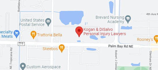 Google maps showing Kogan & DiSalvo's Palm Bay office location
