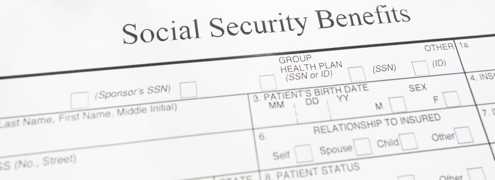 Social Security Benefits application form