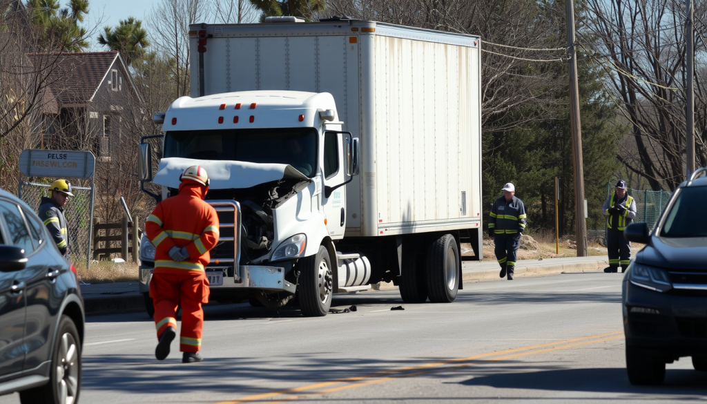 the scene of a truck accident