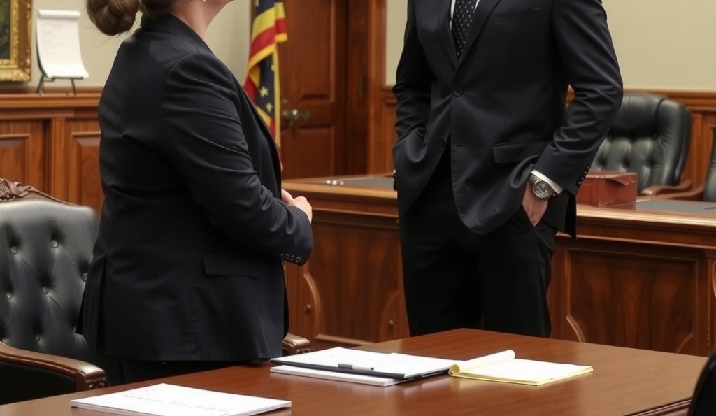 Courtroom scene