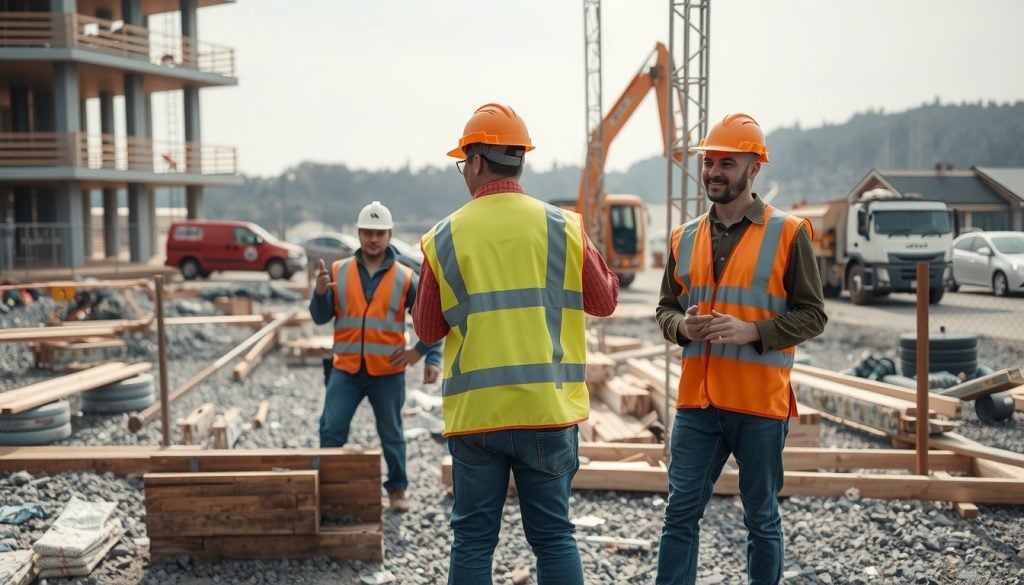 workers on a construction site