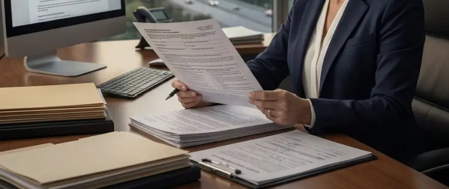 Fort Myers Personal injury lawyer reviewing legal documents